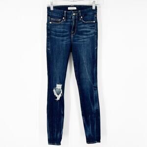Good American Good Legs Mid-Rise Skinny Jeans Distressed
